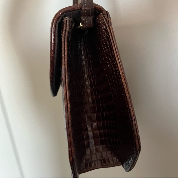 Vintage Brown Faux Leather Crocodile Bag - Picture 4 of 10